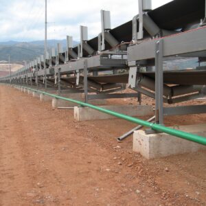 DSI Horizontally Curving Downhill Regenerative Overland Conveyor TB-29 for Los Filos, Goldcorp - 1000m radius